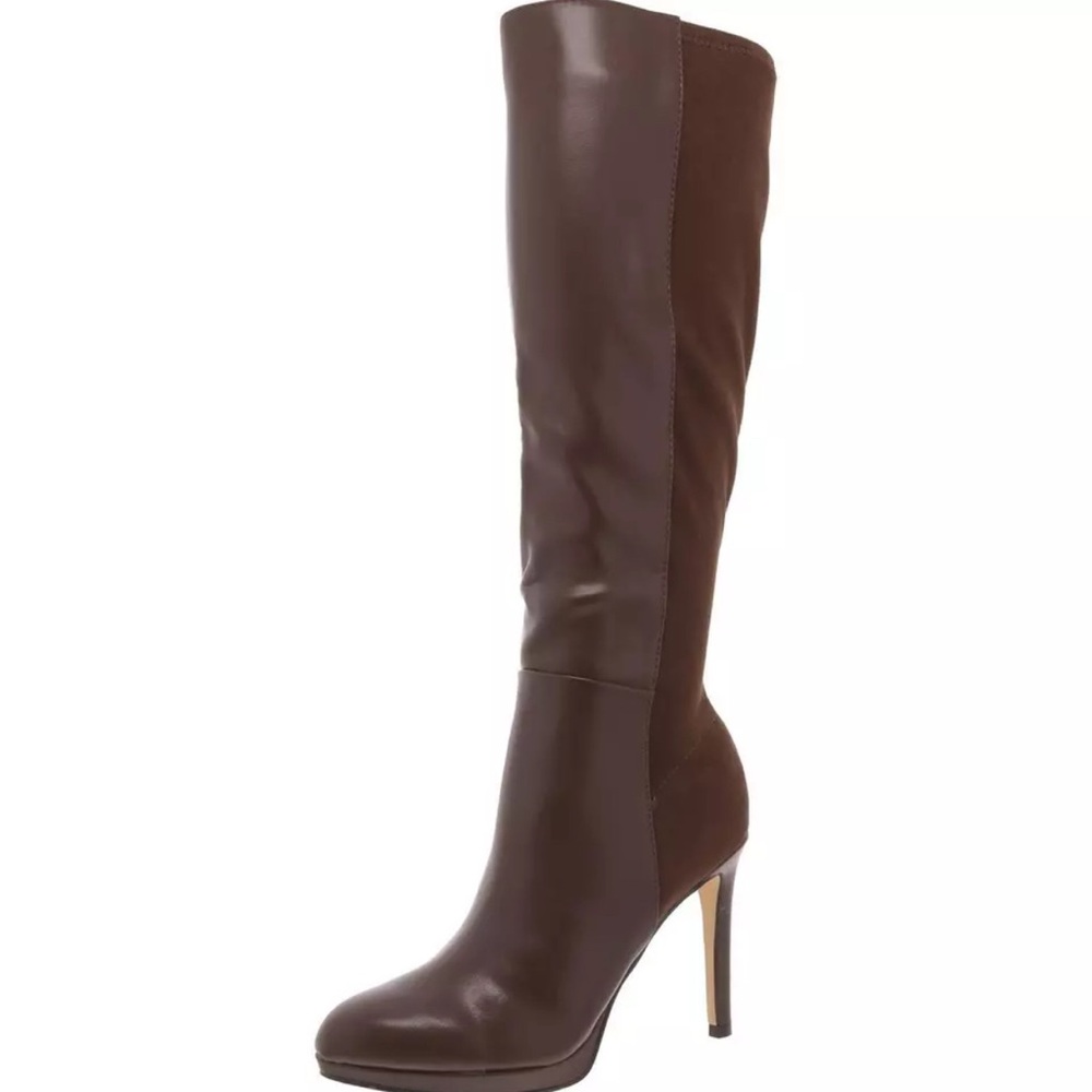 Nine West Leather Brown Boots, Queany Knee High